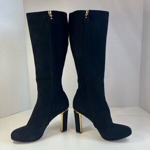 Salvatore Ferragamo Black Suede Boots Size 7B